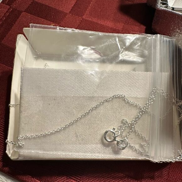 NWT 18” Sterling Silver Filigree Heart Necklace - Picture 3 of 4